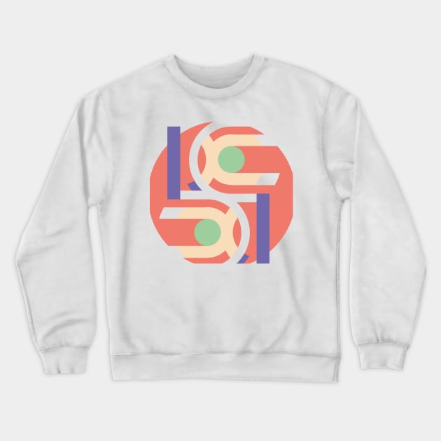 Geometric pink pastel abstract cute Crewneck Sweatshirt by carolsalazar